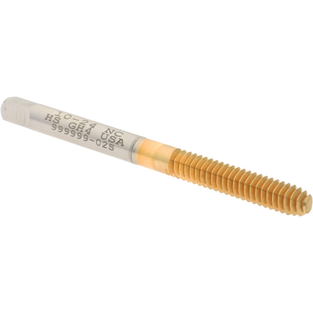 Thread Forming Tap: #10-24 UNC, Bottoming, High-Speed Steel, TiCN Coated