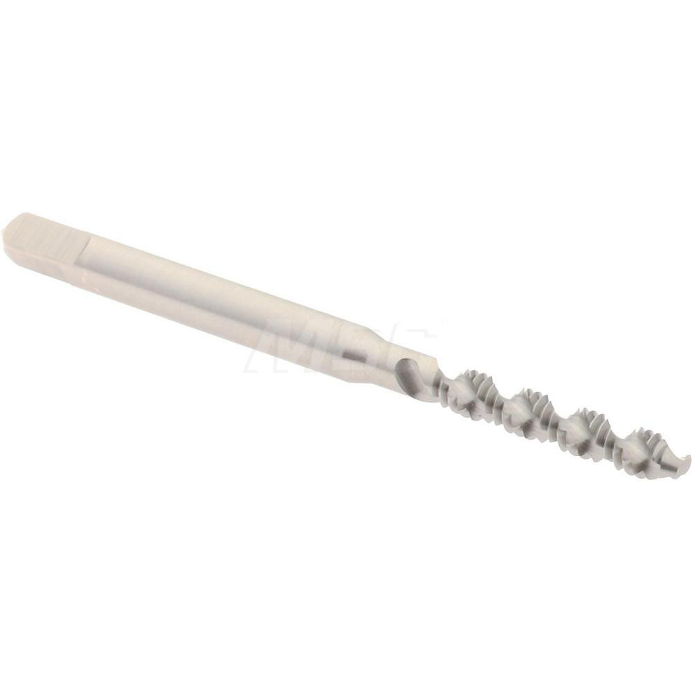 Spiral Flute Tap: #4-40 UNC, 2 Flutes, Bottoming, 2B/3B Class of Fit, High Speed Steel