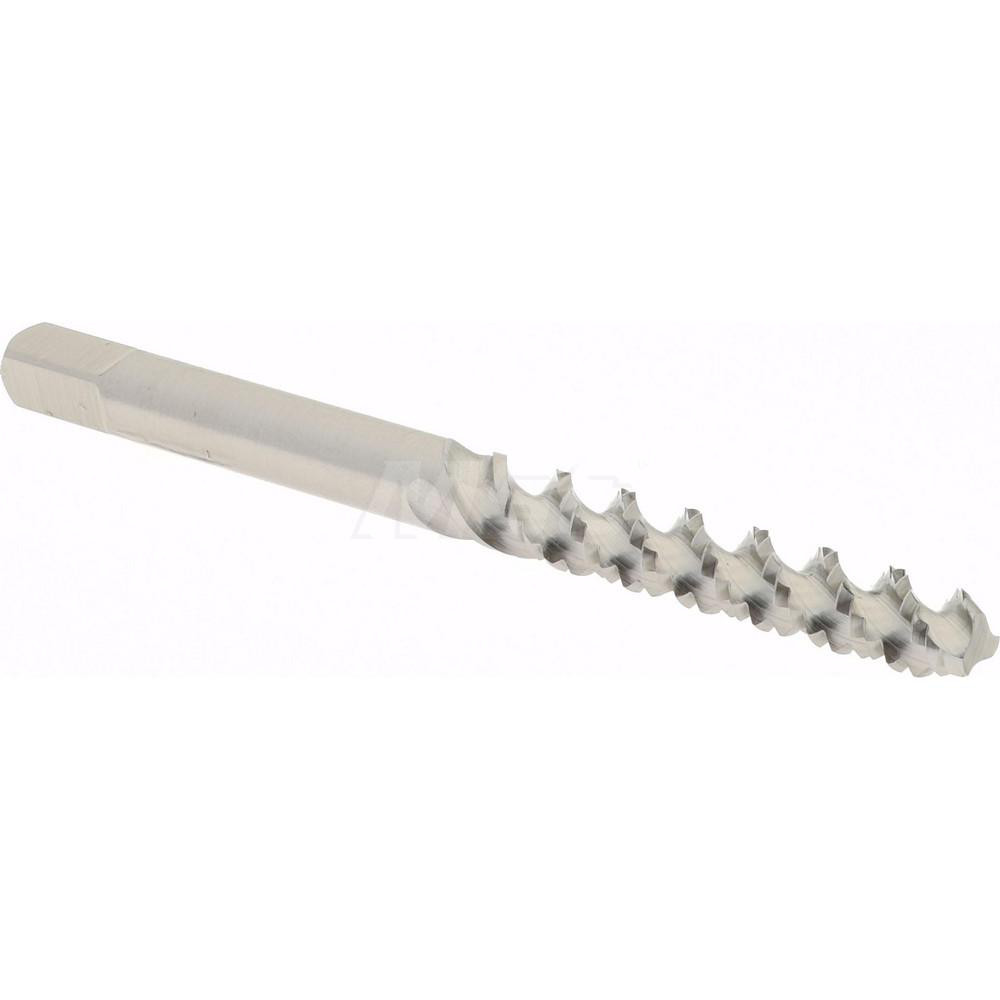 Spiral Flute Tap: #8-32 UNC, 3 Flutes, Bottoming, 2B Class of Fit, High Speed Steel