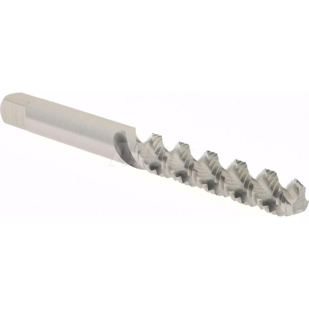 Spiral Flute Tap: 1/4-28 UNF, 3 Flutes, Bottoming, 3B Class of Fit, High Speed Steel
