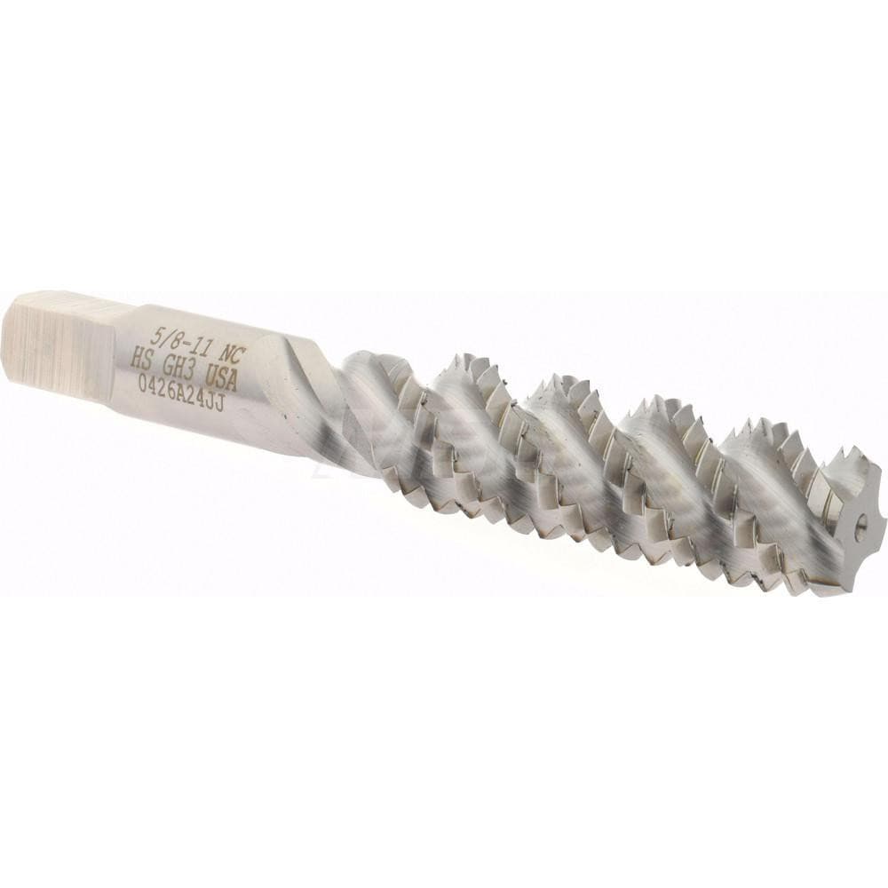 Hertel K008558AS Spiral Flute Tap: 5/8-11, UNC, 4 Flute, Bottoming, 3B Class of Fit, High Speed Steel Image