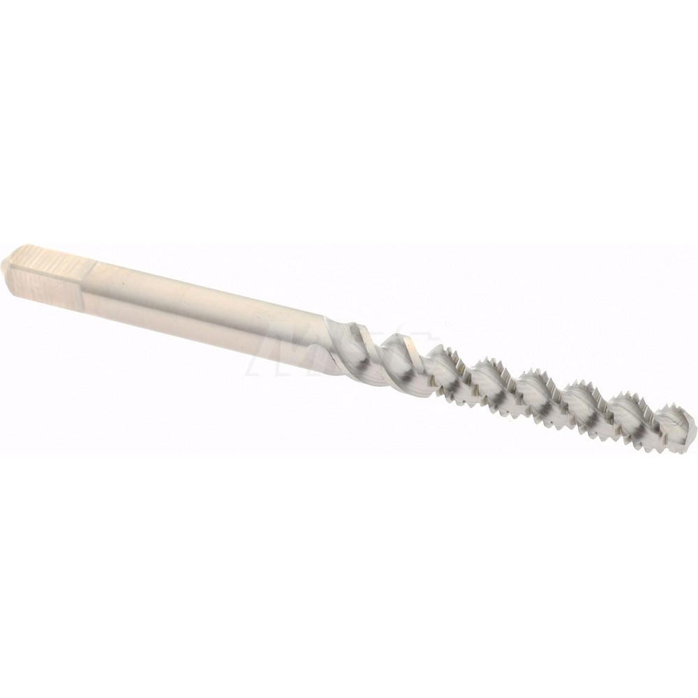 Spiral Flute Tap: M4x0.70 Metric Coarse, 3 Flutes, Bottoming, 6H Class of Fit, High Speed Steel