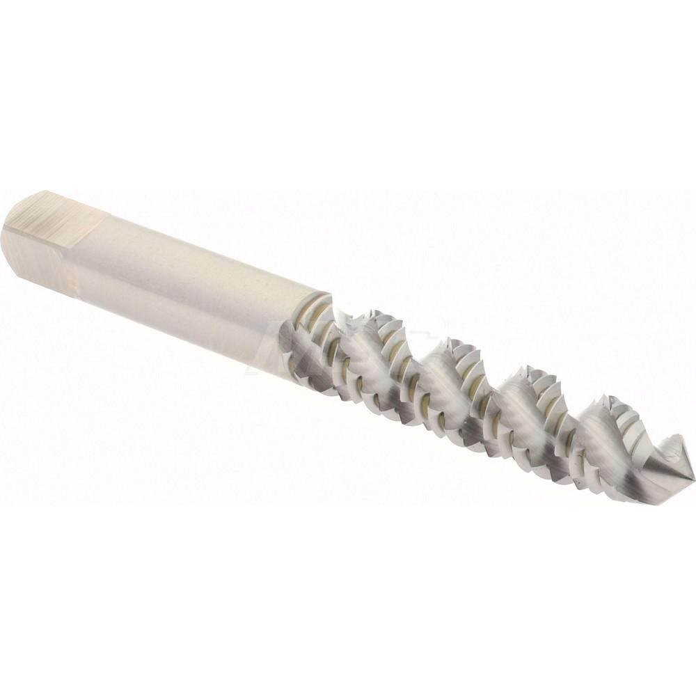 Spiral Flute Tap: 5/16-18 UNC, 3 Flutes, Plug, 3B Class of Fit, High Speed Steel