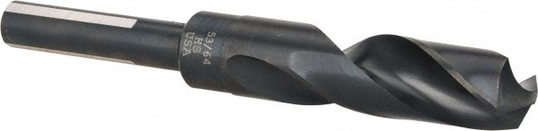 Hertel 77428795 Reduced Shank Drill Bit: 53/64 Dia, 1/2 Shank Dia, 118 0, High Speed Steel Image