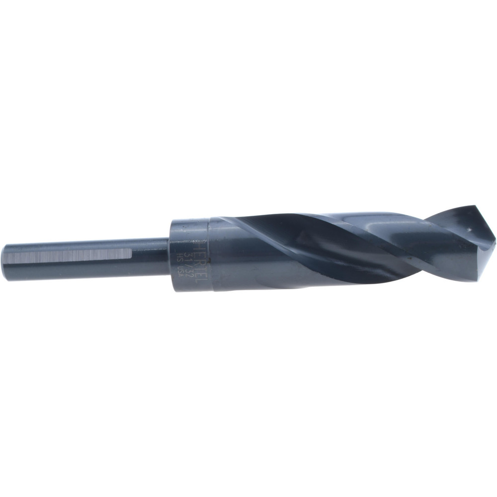 Reduced Shank Drill Bit: 31/32'' Dia, 1/2'' Shank Dia, 118 °, High Speed Steel
