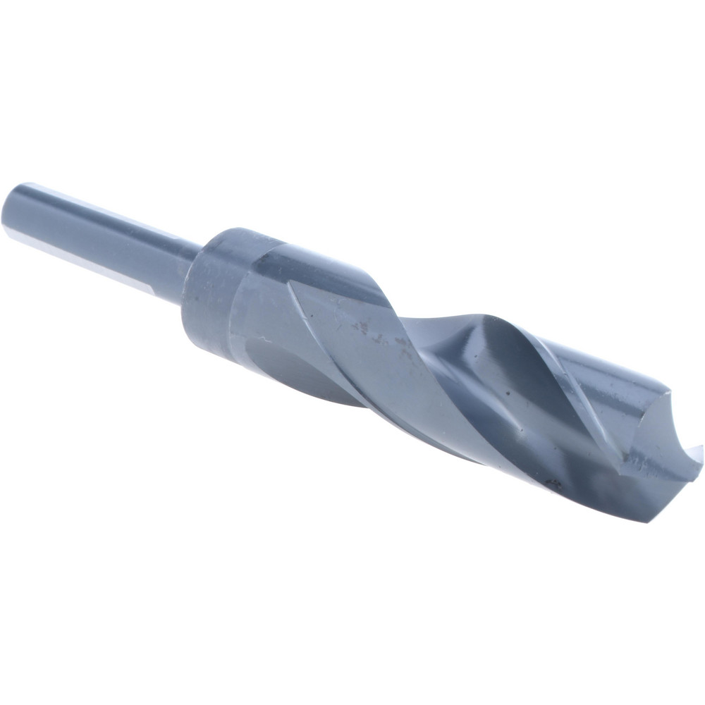 Reduced Shank Drill Bit: 63/64'' Dia, 1/2'' Shank Dia, 118 °, High Speed Steel