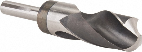 Hertel 77428993 Reduced Shank Drill Bit: 1-11/64 Dia, 1/2 Shank Dia, 118 0, High Speed Steel Image