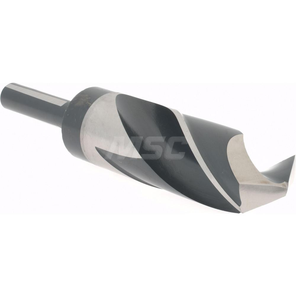 Reduced Shank Drill Bit: 1-1/4'' Dia, 1/2'' Shank Dia, 118 °, High Speed Steel