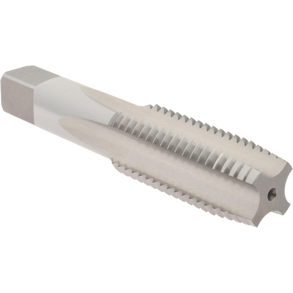 Hertel K008649AS Straight Flutes Tap: 1-1/8-7, UNC, 4 Flutes, Plug, 3B, High Speed Steel, Bright/Uncoated Image