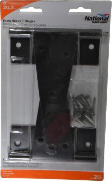 National Hardware N129-213 T Hinge: 5-21/32" Wide, 0.125" Thick, 8 Mounting Holes 