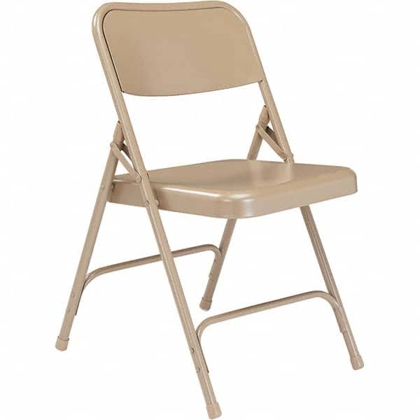 NATIONAL PUBLIC SEATING 201 Pack of (4), 18-1/4" Wide x 20-1/4" Deep x 29-1/2" High, Steel Standard Folding Chairs 