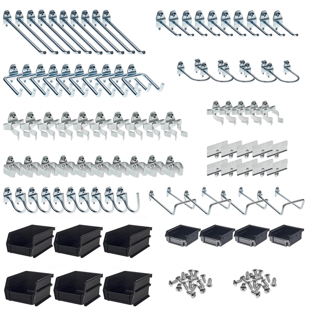 95 Piece Pegboard Hook Set, Zinc Alloy & Steel