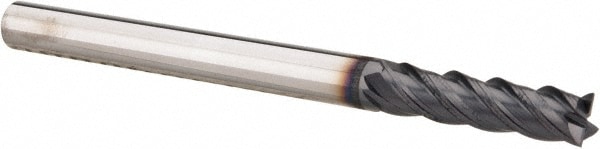 SGS 70472 Square End Mill: 3/16 Dia, 3/4 LOC, 3/16 Shank Dia, 2-1/2 OAL, 4 Flutes, Solid Carbide Image