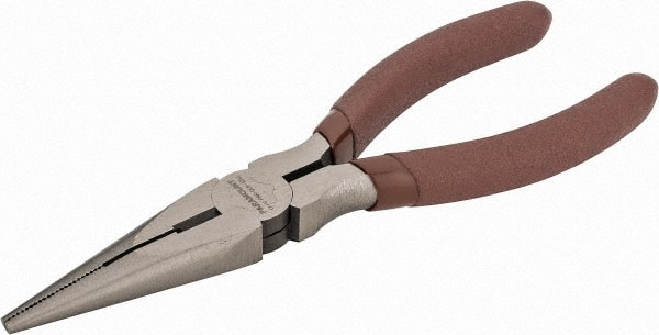 Long Nose Plier: 2-5/64" Jaw Length, Side Cutter
