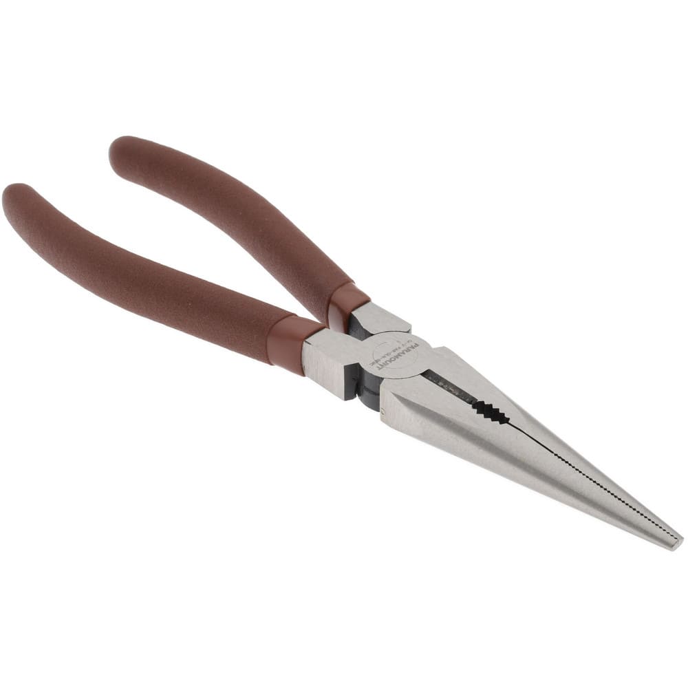 Long Nose Plier: 2-23/64" Jaw Length, Side Cutter