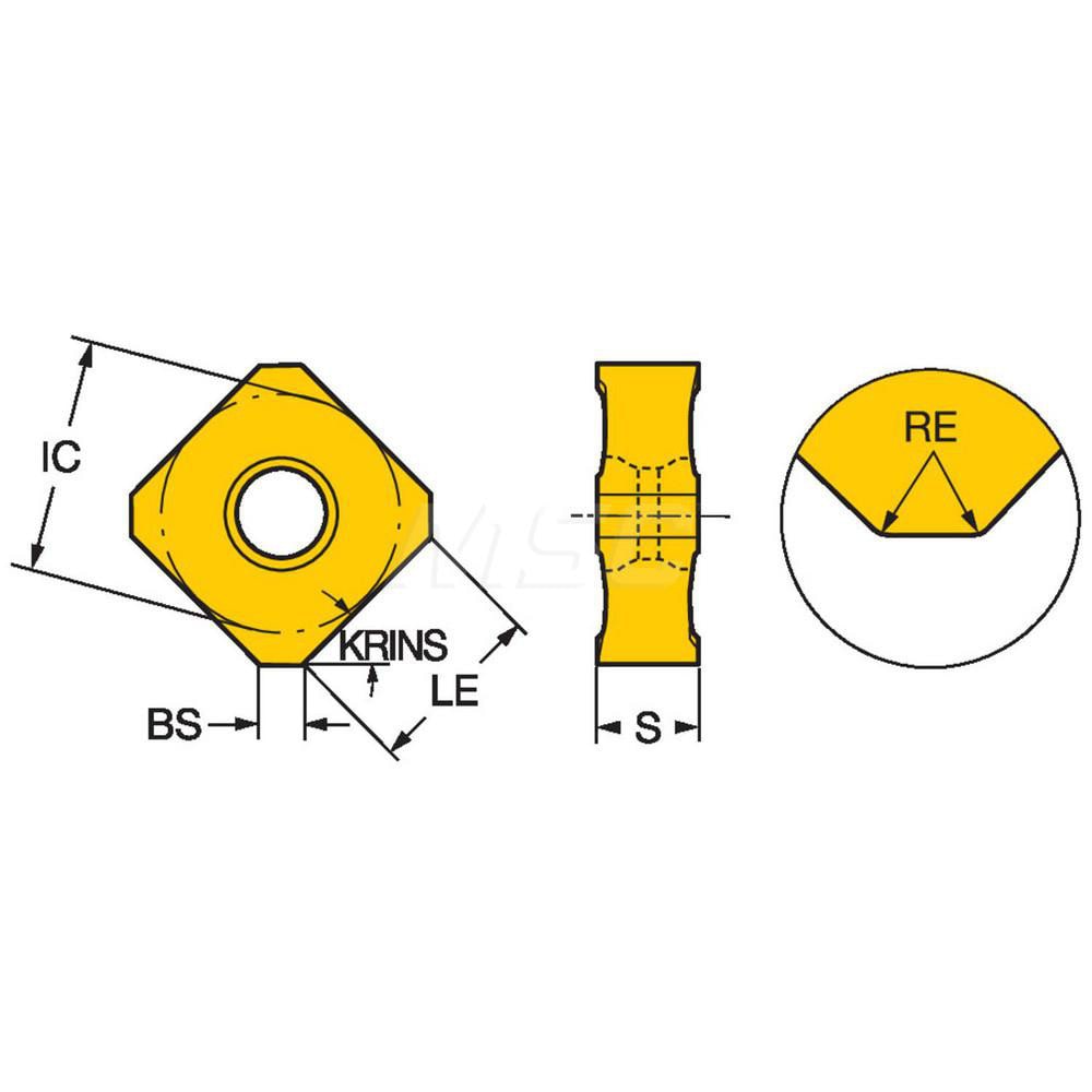 Sandvik Coromant - Milling Insert: 345R-1305M-PM 4340 4340, Solid ...