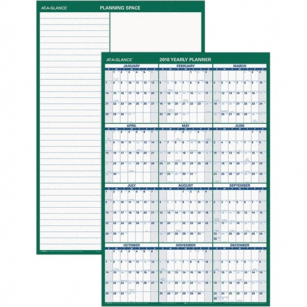 ATAGLANCE 1 Sheet, 24 x 36", Erasable Wall Calendar 77652899