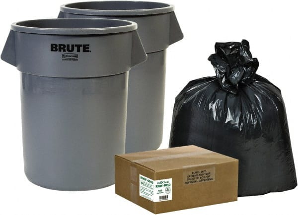 Rubbermaid FG263100GRAY Brute® 32 gal. Gray Round Plastic Trash Can Lid 