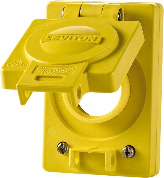 Electrical Ceiling Box: Polyvinylchloride, Rectangle, 4" OAH, 4" OAW, 1 Gang