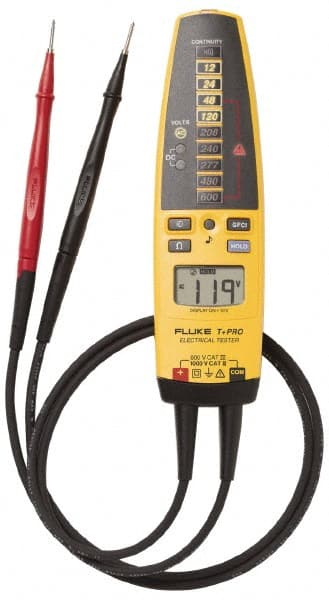 Fluke T+PRO 10.2 VAC/VDC to 600 VAC/VDC, Voltage Tester 