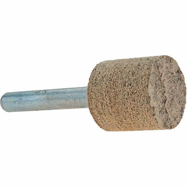 Made in USA Mounted Point 3/4" Thick, 1/4" Shank Dia, MX9, 80 Grit, Medium MSC Direct