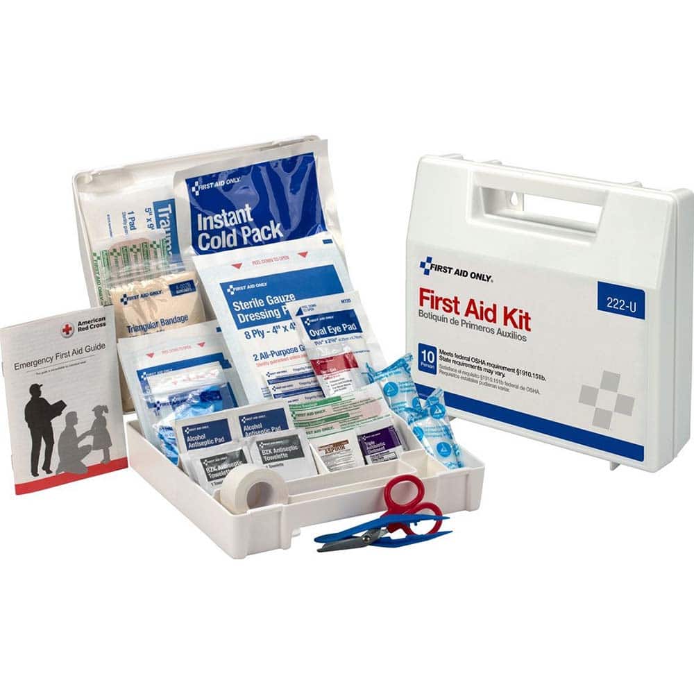 First Aid Kit: 62 Pc, for 10 People