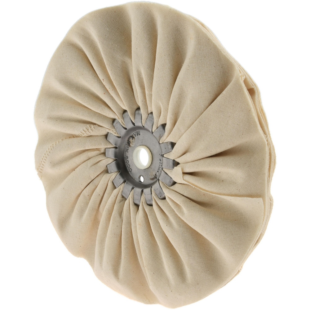 Unmounted Bias Buffing Wheel: 8" Dia, 1/2" Thick, 5/8" Arbor Hole Dia