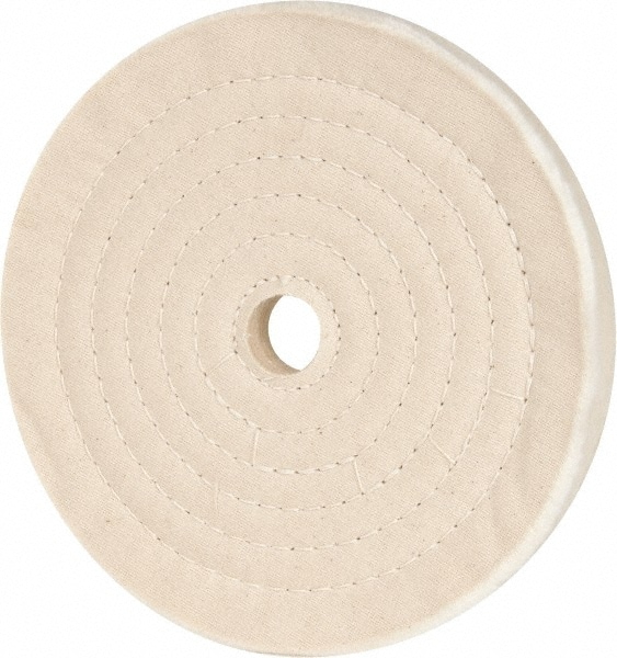 Unmounted Concentric Sewn Buffing Wheel: 8" Dia, 1" Thick, 1" Arbor Hole Dia