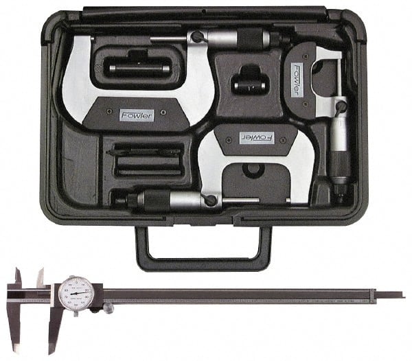 2 Piece, Machinist Caliper and Micrometer Tool Kit