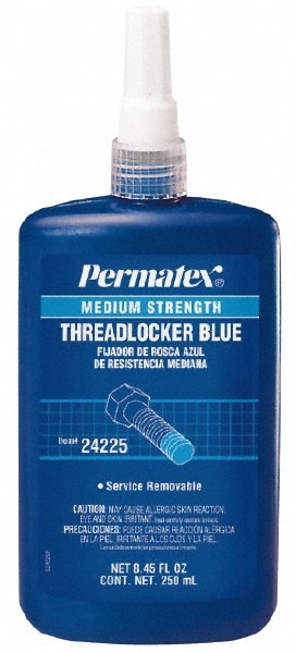 Threadlocker: Blue, Liquid, 250 mL, Bottle