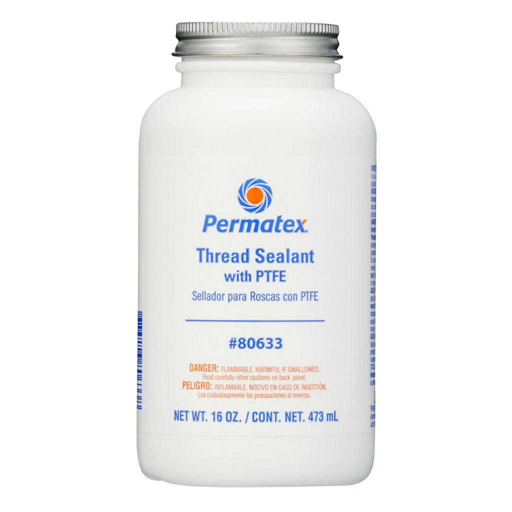 Permatex Thread Sealant w/ PTFE, 16 oz - Provides Durable, Pressure-Resistant Seals Across Systems | Part #80633