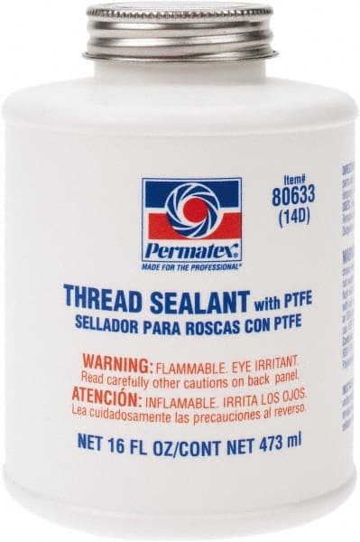 Pipe Thread Sealant: White, 16 oz Can
