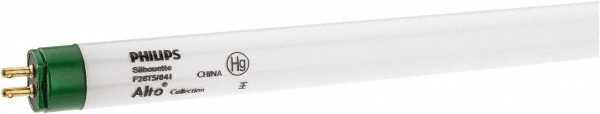 Tubular  Fluorescent Lamp: 28 W, T5, Miniature Bi-Pin  - 4000 deg K Color Temp, 2900 Lumens, 85 CRI, 20000 hr Avg Life 
