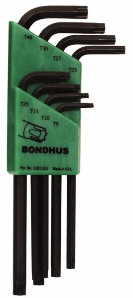 Torx Key Set: 8 Pc, L-Handle
