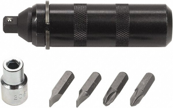 Automotive Brake Tool Sets; Type: SAE Impact Driver Set ; Number of Pieces: 6 ; Contents: Impact Driver Phillips #2 #3 Slotted 6 & 8 and 8 & 10