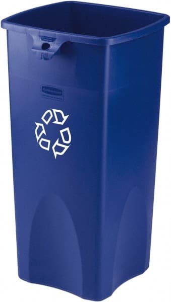 Recycling Container: 23 gal, Square, Blue