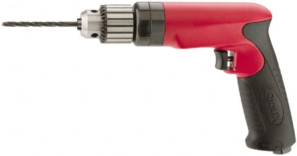 Sioux Tools SDR10P40N2 Air Drill: 1/4" Keyed & Keyless Chuck, Reversible 