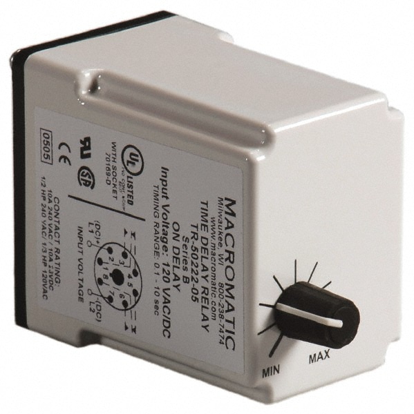 Macromatic TR-50222-12 8 Pin, Multiple Range DPDT Time Delay Relay 