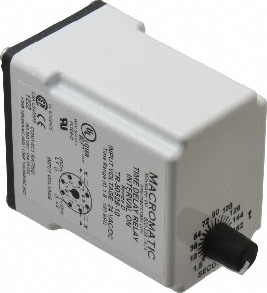 Macromatic TR-50528-10 8 Pin, Multiple Range DPDT Time Delay Relay Image