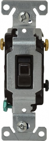 3 Pole, 120 to 277 VAC, 20 Amp, Commercial Grade Toggle Three Way Switch