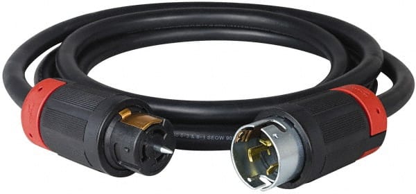 Cooper Wiring Devices PC50A 50, 6/4 Gauge/Conductors, Black Industrial Extension Cord 