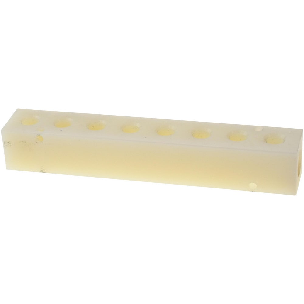 Manifold: 1/4" Inlet, 1/8" Outlet, 2 Inlet Ports, 8 Outlet Ports, 6.25" OAL, 1" OAW, 1" OAH