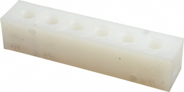 Manifold: 3/8" Inlet, 1/4" Outlet, 2 Inlet Ports, 6 Outlet Ports, 5.88" OAL, 1.25" OAW, 1-1/4" OAH