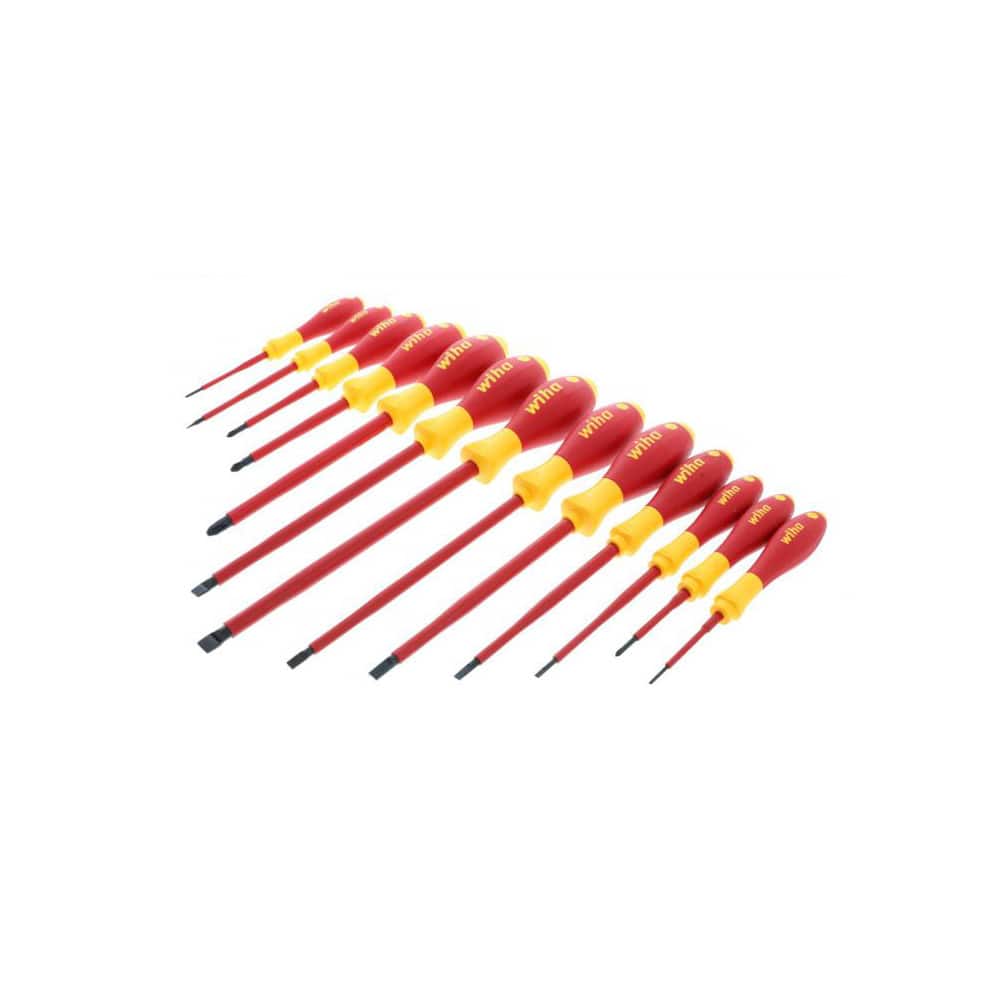 Wiha 32094 Screwdriver Set: 13 Pc, Insulated Slotted & Phillips 