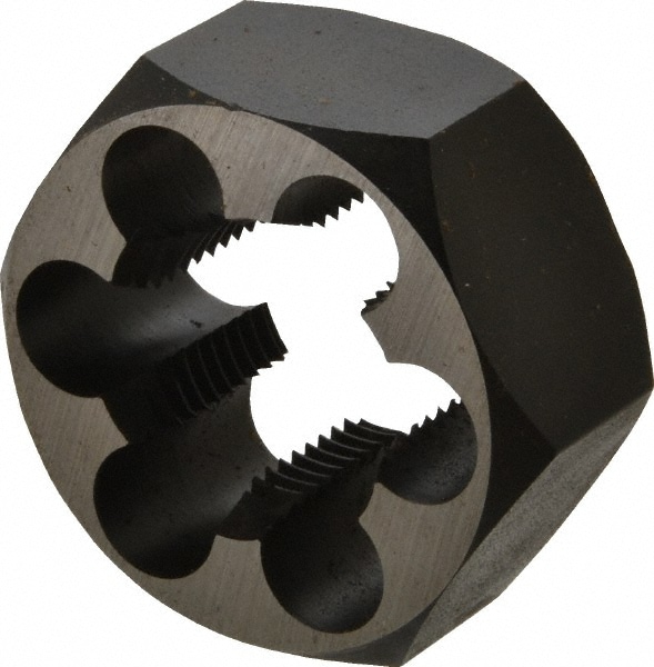 Cle-Line C65627 Hex Rethreading Die: 1-1/8 - 12 Thread, 1" Thick, Right Hand, 2" Hex, Carbon Steel Image