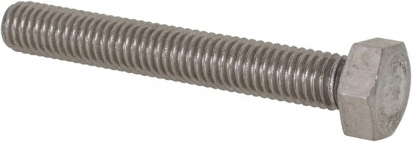 Value Collection 3MAHC0050035CP Hex Head Cap Screw: M5 x 0.80 x 35 mm, Grade 18-8 & Austenitic Grade A2 Stainless Steel, Uncoated Image