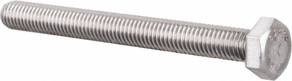 Value Collection 3MAHC0080080CP Hex Head Cap Screw: M8 x 1.25 x 80 mm, Grade 18-8 & Austenitic Grade A2 Stainless Steel, Uncoated Image