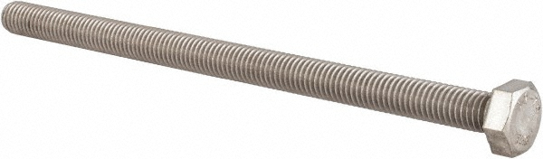 Value Collection 3MAHC0080130CP Hex Head Cap Screw: M8 x 1.25 x 130 mm, Grade 18-8 & Austenitic Grade A2 Stainless Steel, Uncoated Image