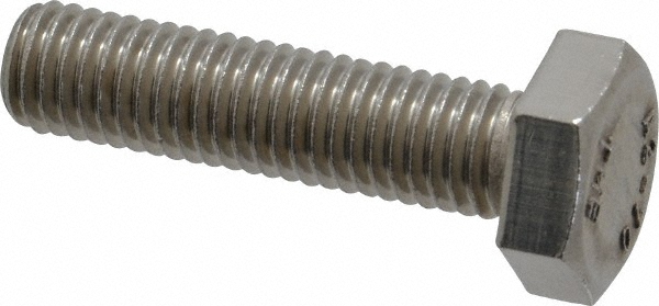 Value Collection 3MAHC0100040CP Hex Head Cap Screw: M10 x 1.50 x 40 mm, Grade 18-8 & Austenitic Grade A2 Stainless Steel, Uncoated Image