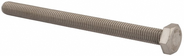 Value Collection 3MAHC0100130CP Hex Head Cap Screw: M10 x 1.50 x 130 mm, Grade 18-8 & Austenitic Grade A2 Stainless Steel, Uncoated Image